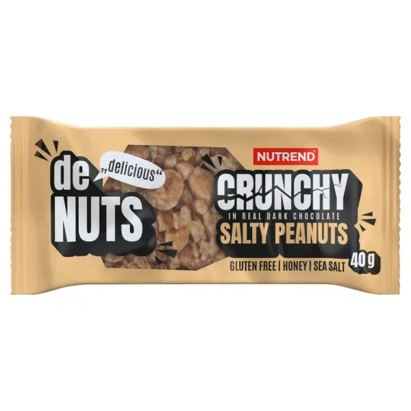 Nutrend DeNuts Crunchy 40g mandle v horkej čokoláde