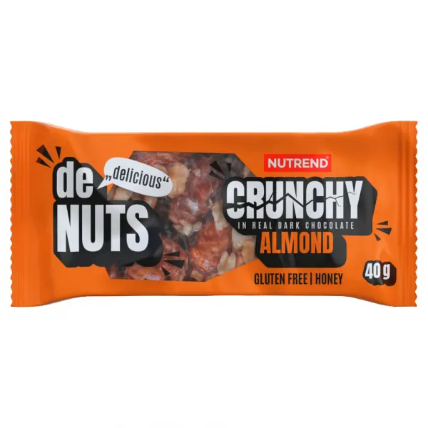 Nutrend DeNuts Crunchy 40g slané arašidy v horkej čokoláde