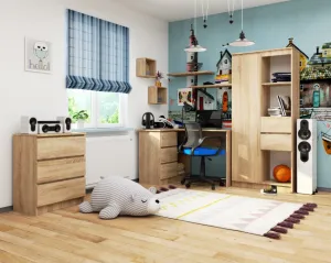 Ak furniture Kancelářská knihovna Rexa dub sonoma