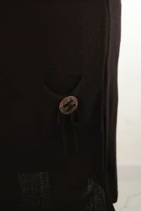 Legínovo Dámske oversize pletené šaty Plus Size z moherom s vreckom béžové Farba: Modrá, Veľkosť: UNI