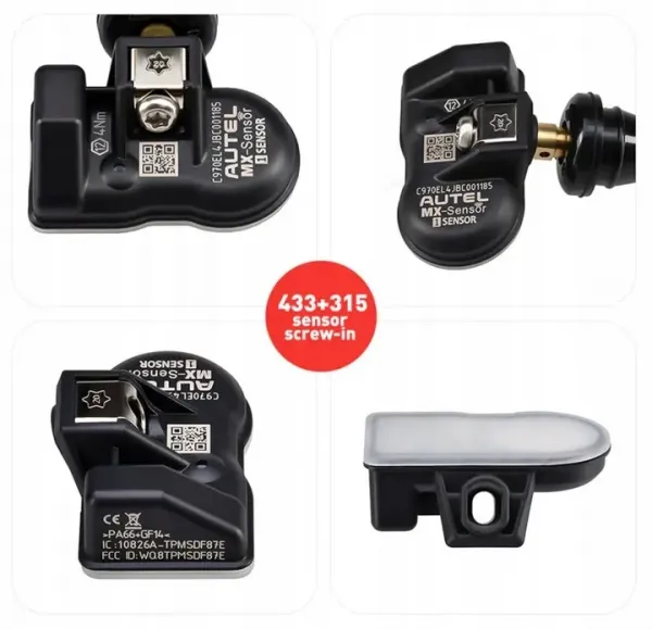 AUTEL MX-Sensor 315 MHz + 433 MHz – univerzálny TPMS snímač s kovovým ventilom