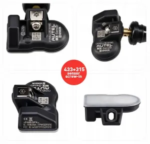 AUTEL MX-Sensor 315 MHz + 433 MHz – univerzálny TPMS snímač s kovovým ventilom