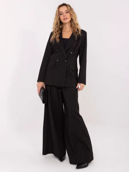 Factory Elegantné dámske sako RUE PARIS s prúžkami Farba: Hnedá, Veľkosť: S/M