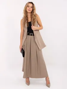 Factory Elegantná dámska vesta RUE PARIS – dlhá moderná vesta Farba: Hnedá, Veľkosť: M