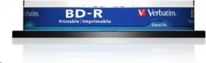 VERBATIM BD-R SL Datalife (10-pack)Blu-Ray/Spindle/6x/25GB Wide Printable