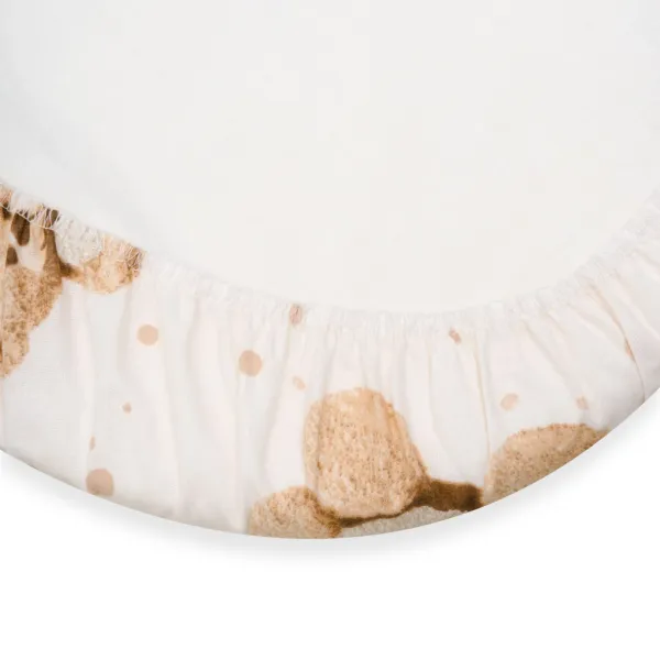 Jersey plachta do kočíka New Baby 35x75 cm Love Teddy Bear beige