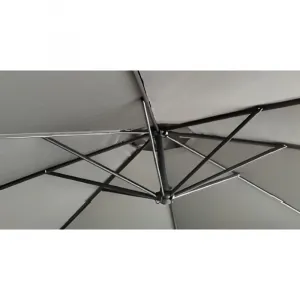 Záhradný LED slnečník, sivá, 3 m, LINDAN