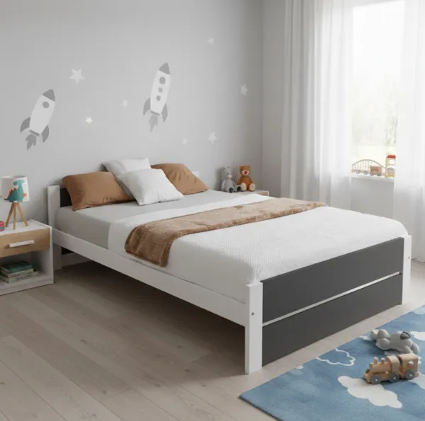 Elvisia Posteľ LEA s roštom | 80 x 200 cm Farba: Sivá