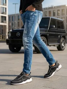 Trendy jeansové nohavice modré