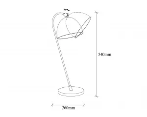 Opviq Stolná lampa Acuka zlatá