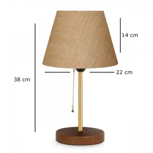 Opviq Stolní lampa Wena krémová/zlatá/hnědá
