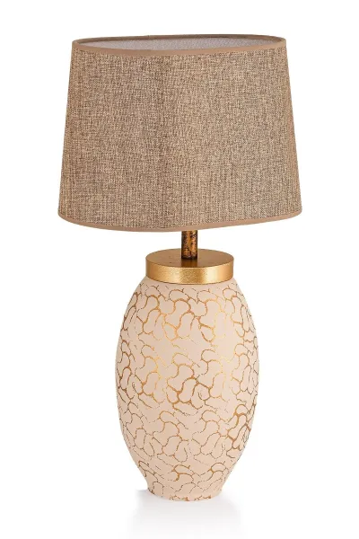 Opviq Stolní lampa Fary krémová/zlatá