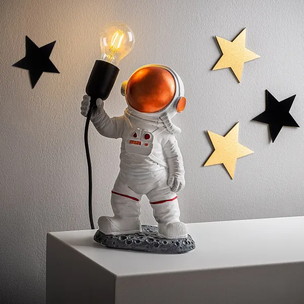 Opviq Stolná lampa Astronaut bronzová/biela
