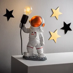 Opviq Stolná lampa Astronaut bronzová/biela