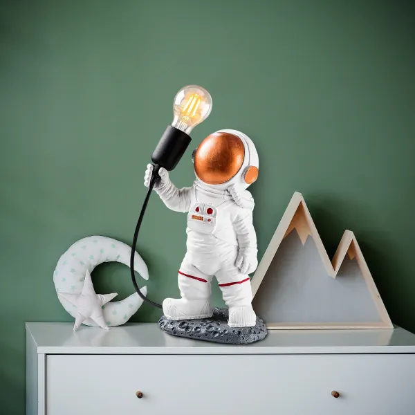 Opviq Stolná lampa Astronaut bronzová/biela