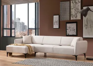 Hanah Home Rohová sedací souprava Belissimo 270 cm bílá levá