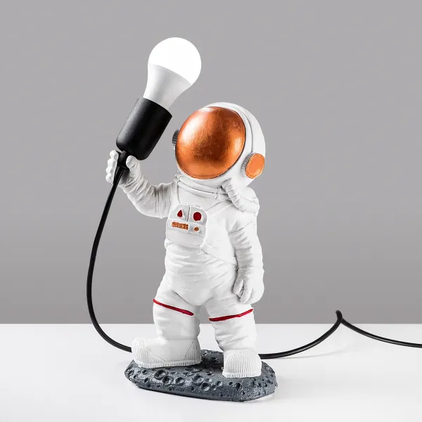 Opviq Stolná lampa Astronaut bronzová/biela