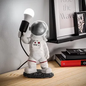 Opviq Stolná lampa Astronaut strieborná/biela