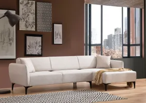 Hanah Home Rohová sedací souprava Belissimo 270 cm bílá pravá