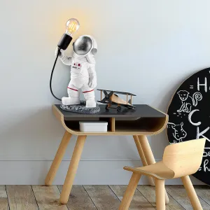 Opviq Stolná lampa Astronaut strieborná/biela
