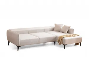 Hanah Home Rohová sedací souprava Belissimo 270 cm bílá pravá