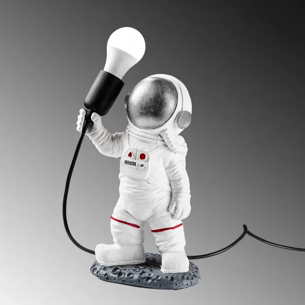 Opviq Stolná lampa Astronaut strieborná/biela