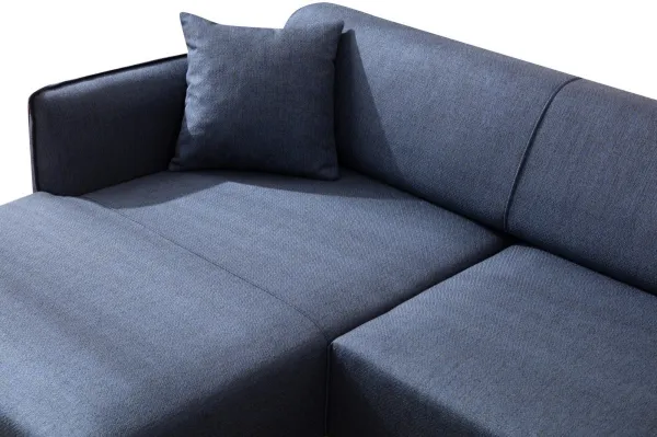 Hanah Home Rohová sedací souprava Belissimo 270 cm modrá levá
