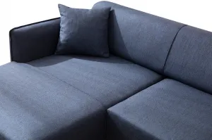 Hanah Home Rohová sedací souprava Belissimo 270 cm modrá levá