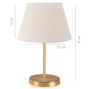 Opviq Stolná lampa Ayda krémová/zlatá