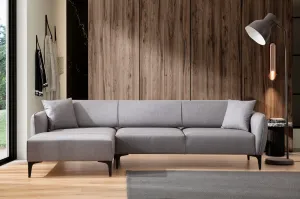 Hanah Home Rohová sedací souprava Belissimo 270 cm světle šedá levá