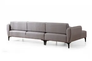 Hanah Home Rohová sedací souprava Belissimo 270 cm světle šedá levá