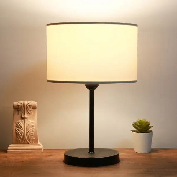 Opviq Stolná lampa Barabas krémová/čierna