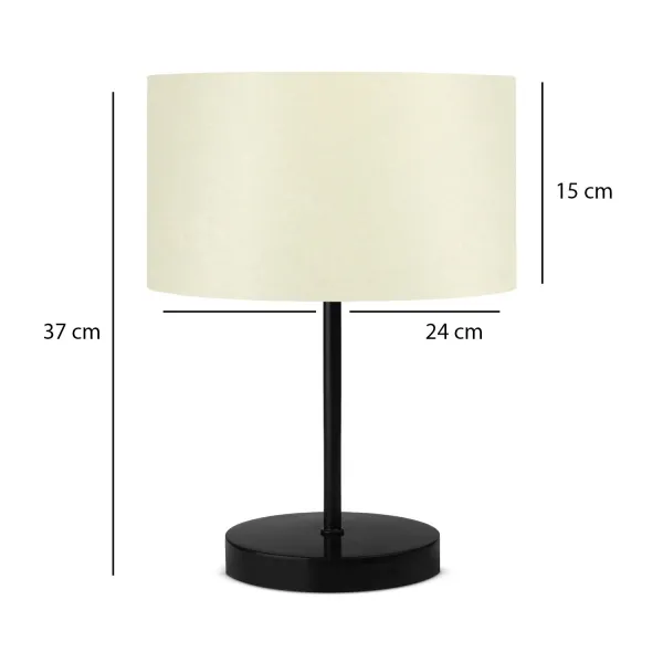 Opviq Stolná lampa Barabas krémová/čierna