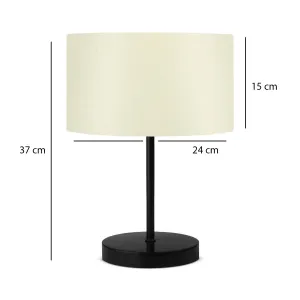 Opviq Stolná lampa Barabas krémová/čierna