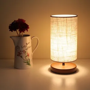 Opviq Stolná lampa Baras krémová/hnedá