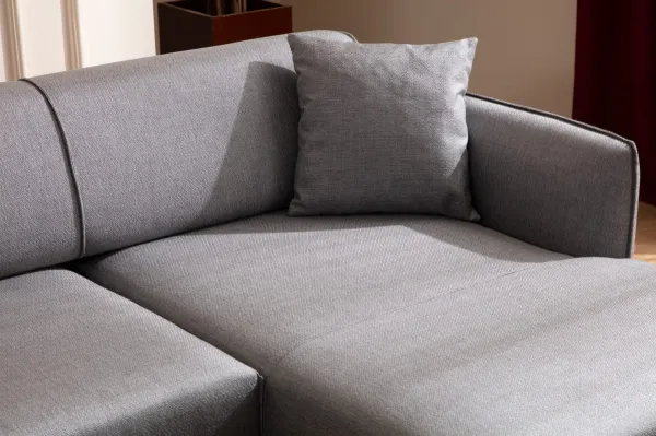 Hanah Home Rohová sedací souprava Belissimo 270 cm světle šedá pravá