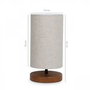 Opviq Stolná lampa Baras krémová/hnedá