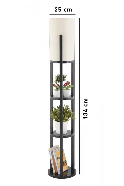 Opviq Stojacia lampa Nora II čierna