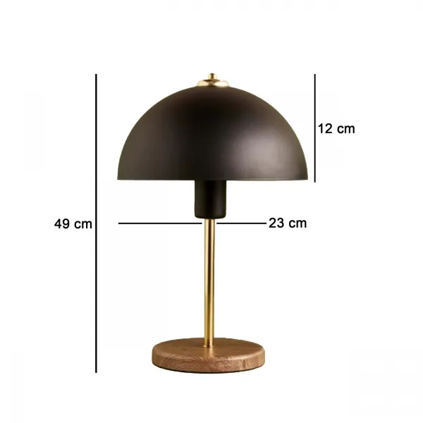 Opviq Stolná lampa Breaky čierna/zlatá