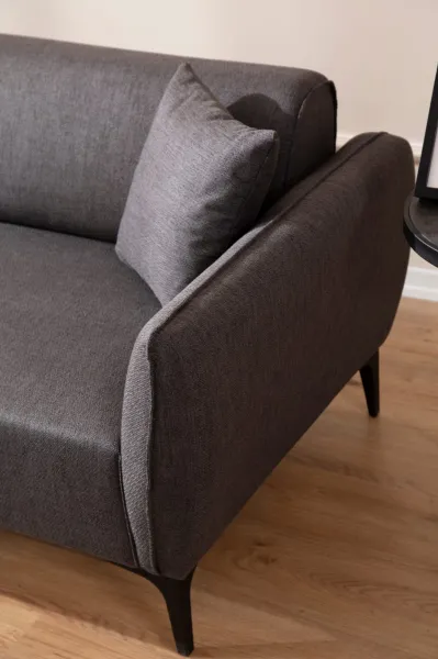 Hanah Home Rohová sedací souprava Belissimo 270 cm tmavě šedá levá