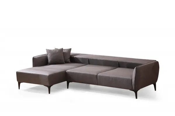 Hanah Home Rohová sedací souprava Belissimo 270 cm tmavě šedá levá