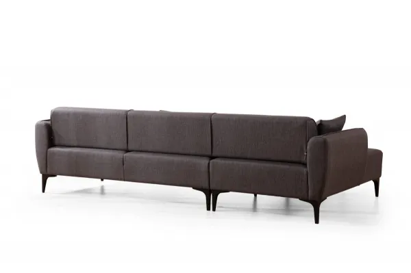 Hanah Home Rohová sedací souprava Belissimo 270 cm tmavě šedá levá