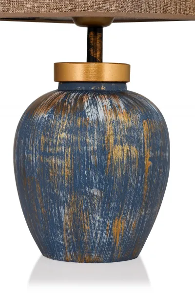 Opviq Stolní lampa Casandra modrá/hnědá