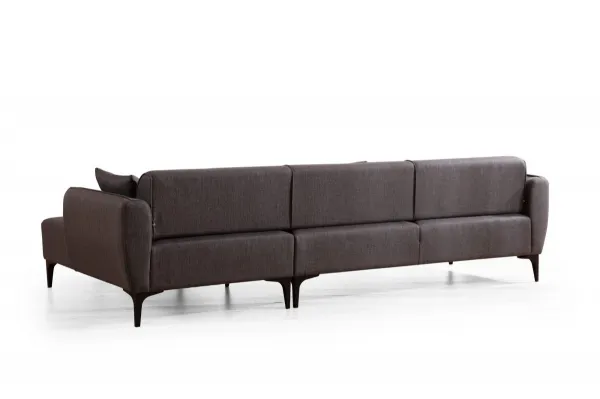 Hanah Home Rohová sedací souprava Belissimo 270 cm tmavě šedá pravá