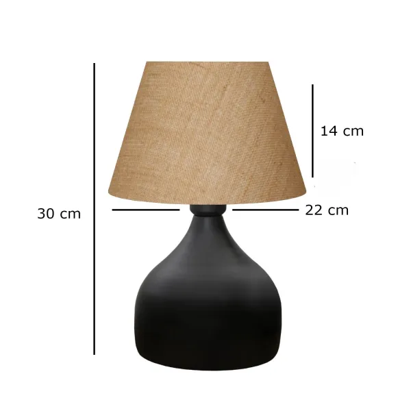 Opviq Stolná lampa Dara krémová/čierna
