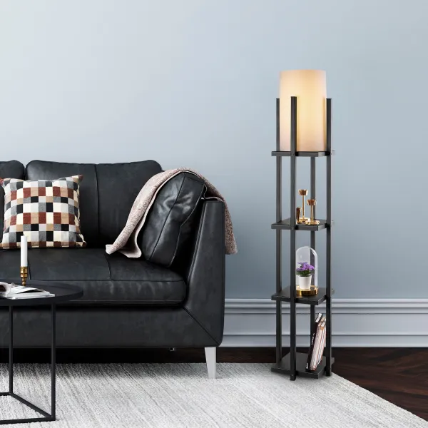 Opviq Stojaca lampa Nora VI čierna matná
