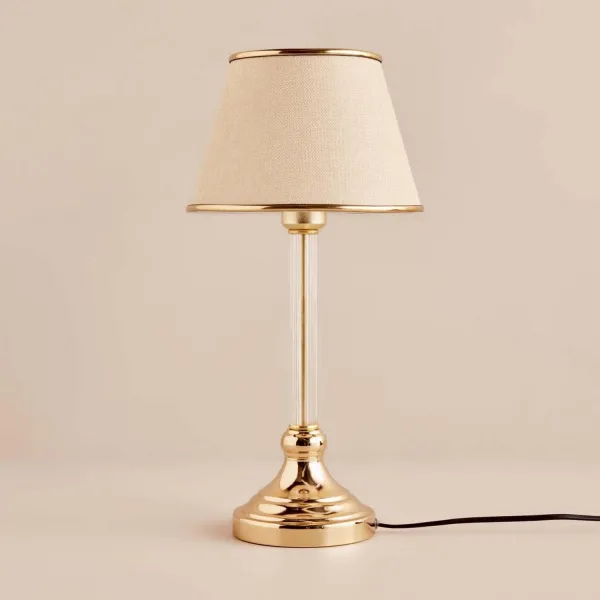 Opviq Stolná lampa Deni béžová/zlatá