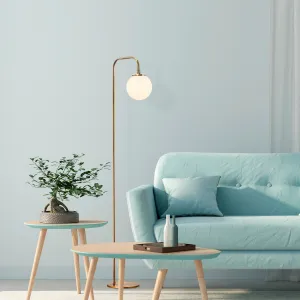 Opviq Stojací lampa Viran vintage zlatá/mléčná