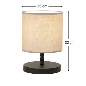 Opviq Stolná lampa Elena čierna/krémová