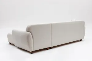 Hanah Home Rohová sedací souprava Eddy 273 cm bílá pravá